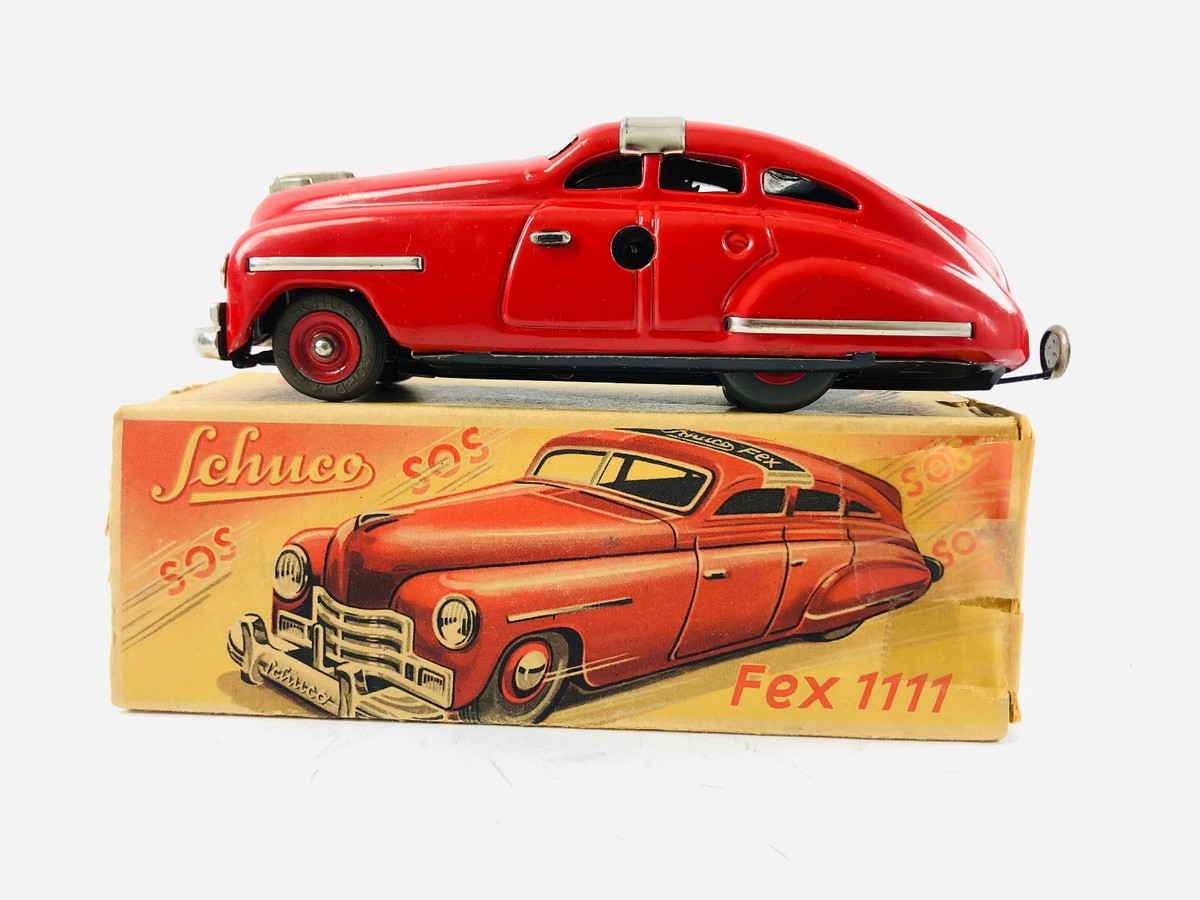 ミニカー Schuco- Classic FEX1111 TWO 1940'S Schuco Fex 1111 Antique Wind Up Toy Car Made In