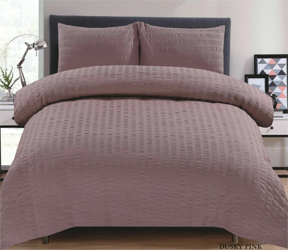 Seersucker Duvet Cover Set Premium Range Bedding Sets - Image 3 of 4