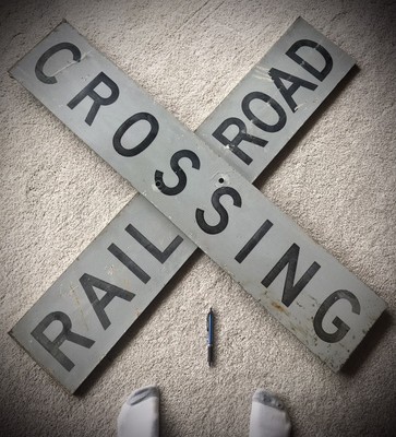 Antique Old Railroad Crossing Train Gate Sign Signs Shop Man Cave Garage Ebay Antique Old Railroad Crossing Train Gate Sign Signs Shop Man Cave Garage Ebay