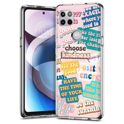 Total Guard Cover Case for Motorola One 5G Ace, Graffiti Positive
