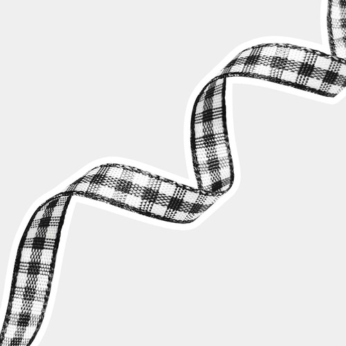 1 Rolls Gingham Ribbon 1/4 Inch x 50 Yard Plaid Ribbon 100% Polyester Woven E... - Afbeelding 3 van 7