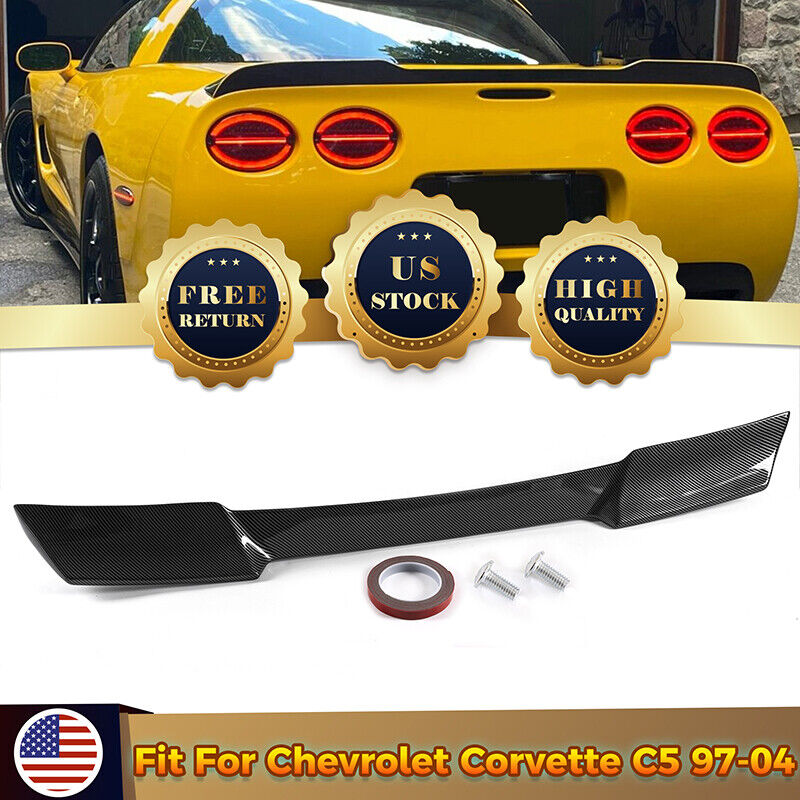 For 97-04 Corvette C5 & ZR1 Extended Style CARBON FIBER Rear Trunk Wing Spoiler