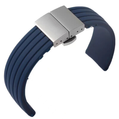 19-24M SILICON WATCH STRAP BAND FOR TISSOT PRC200 DEPLOYMENT CLASP BUCKLE