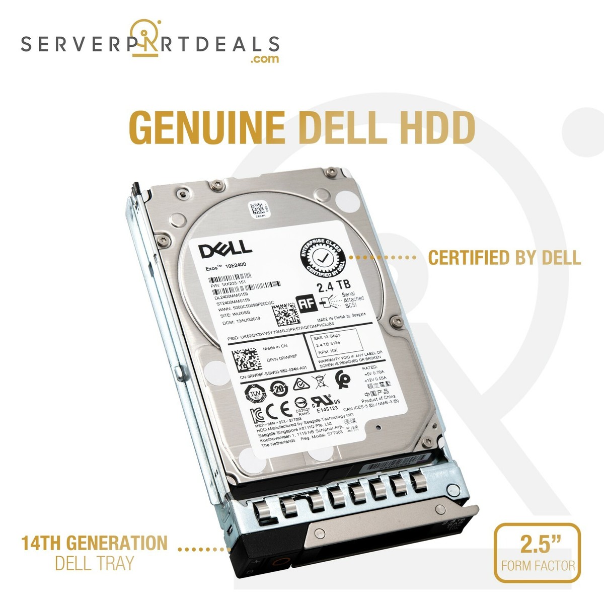 Dell 0RWR8F 2.4TB 10K RPM SAS 12Gb/s 2.5