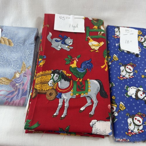 Christmas Fabric Assorted Pieces Cotton Ready To Get Started on Projects - Picture 5 of 7
