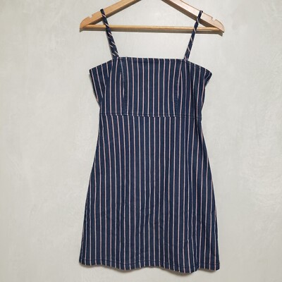 Altar'd State Blue Denim Red White Striped Mini Dress Size S | eBay
