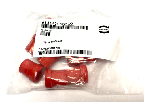 Harting 6183401022100 Cable Seal Insert 9-13mm For Y-Distributor RED PKG OF 10 - Picture 3 of 10