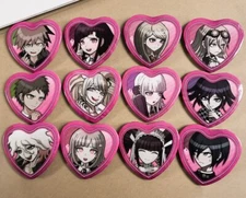 Danganronpa Original Heart Shape Badge Ornaments Collector's Edition Pendant