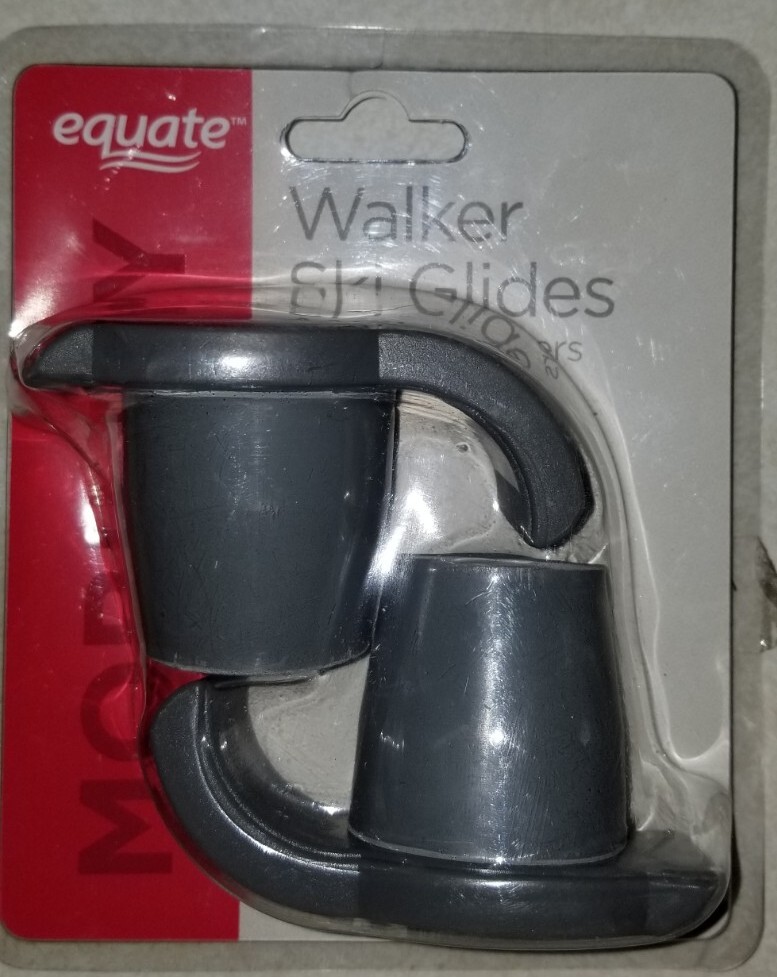 Walker Ski Glides Gray 1 Pair Upturned Front Lip Walker Accessories