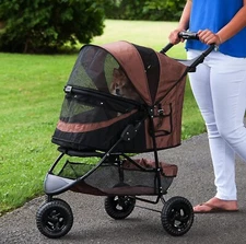 SKISOPGO 3 in 1 Foldable Pet Stroller for Small Medium Dogs Cats