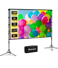 GAINVANE Black Indoor Tripod 84 Inch Portable Projection Screen With Stand