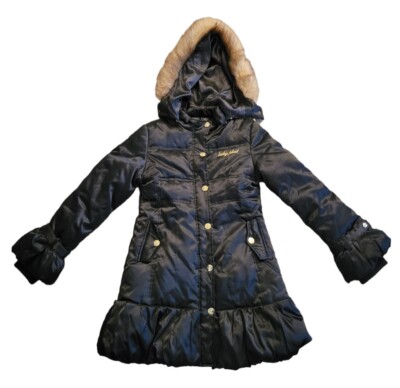 Vintage Baby Phat Jacket Y2K Faux Fur Hooded Womens XL Coat 