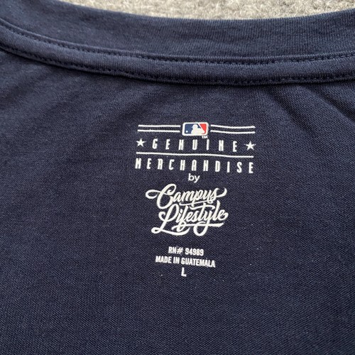 Cleveland Indians Short Sleeve T-Shirt Womens Large Blue MLB Baseball Guardians - Picture 8 of 15