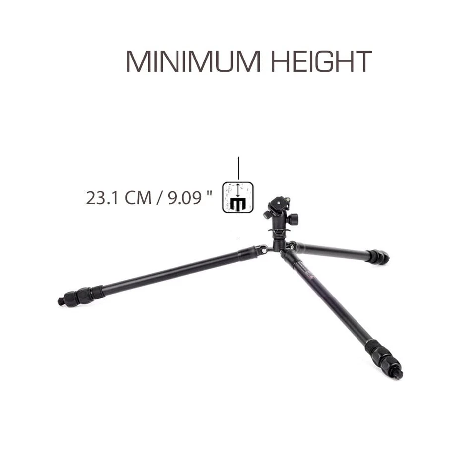 Kit de trípode de aluminio Thing Charles 2.0 de 3 patas con AirHed Pro - leva ajustable Foto 4 de 4