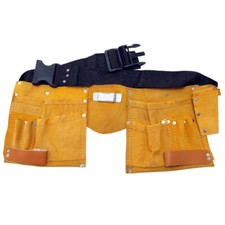 CEINTURE-SACOCHE EN CUIR PORTE OUTILS - 11 POCHES