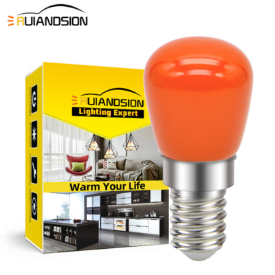 Ruiandsion E14 2835 6 Spiral LED Bulb Refrigerator Light Fan Light 220V Orang 3W