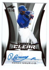 RONNY MAURICIO 2020 LEAF TRINITY BASEBALL CLEAR ACETATE ROOKIE AUTO /40