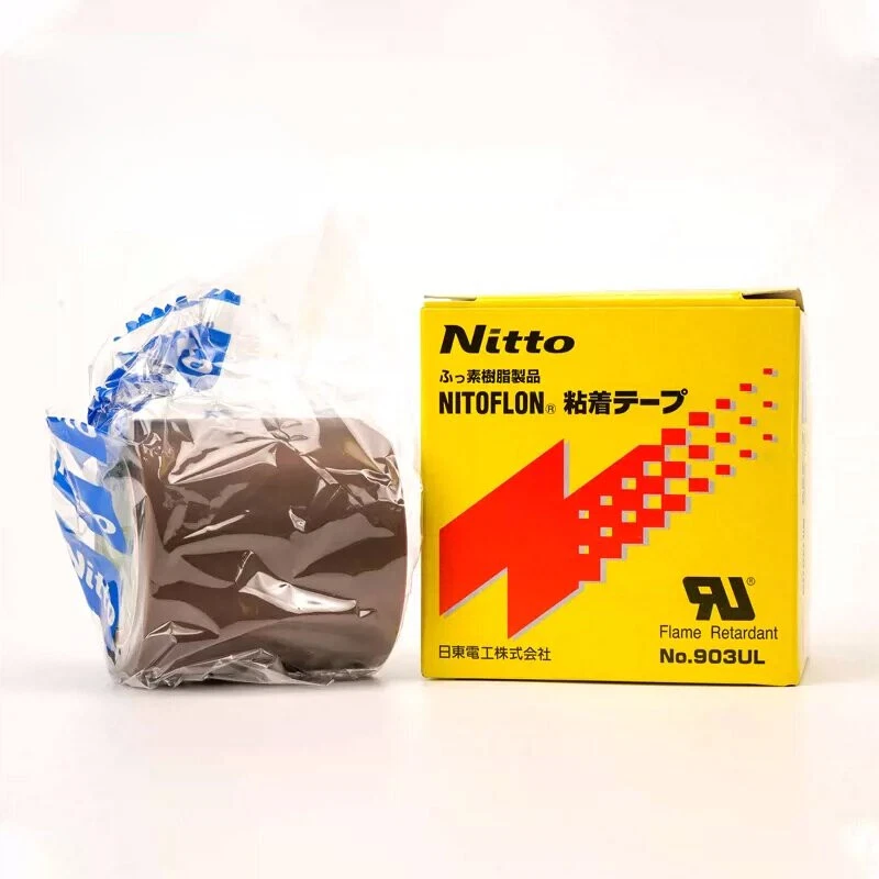 Cinta adhesiva aislante resistente al calor película de PTFE Nitto 903UL 0,08 mm x 50 mm x 10 m Foto 2 de 2