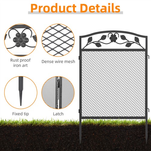 5pcs Heavy Duty Garden Fence Metal Anti-jumping Animal Barrier Outdoor 80/110cm - Picture 24 of 26