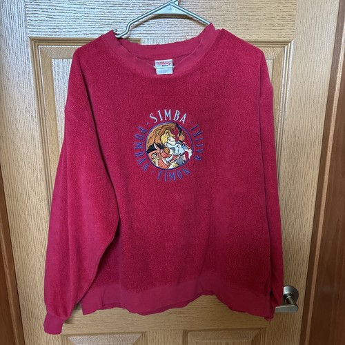 Disney Store Lion King Fleece Sweatshirt Adult Simba Mens Vintage Crewneck Shirt eBay