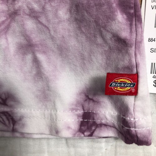 Dickies Top Junior's Large Purple Tie Dye Cropped Sleeveless Women's NWT - Picture 4 of 12