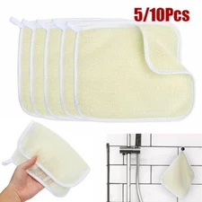 5/10Pcs Exfoliating Face and Body Wash Cloths Towel Soft Weave Bath Cloth Ramie