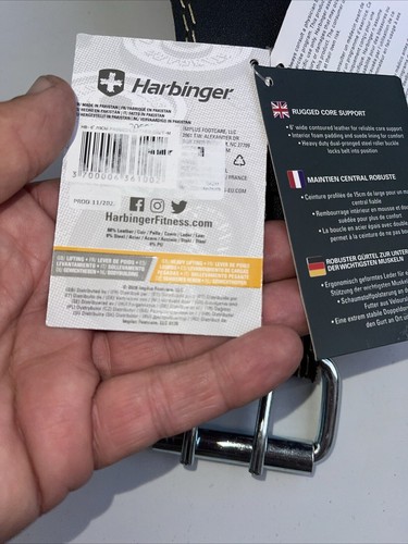 Harbinger Leather Body Building Gym Belt Size M BNWT Weight Training - Picture 12 of 13