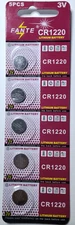 CR1220 (5 PK) 3V LITHIUM BAT. DL1220 ECR1220 SHIPS IN 24HR FREE SHIP
