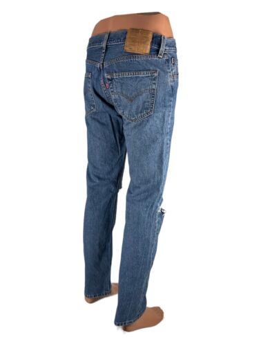 Levis 501 Mens 30 X 31 (actual) Jeans Vintage Distressed Made Mexico 90s Vintage - Picture 5 of 11