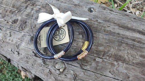 BuDhaGirl THREE KINGS NAVY ALL WEATHER BANGLES BRACLETS MEDIUM Nwt