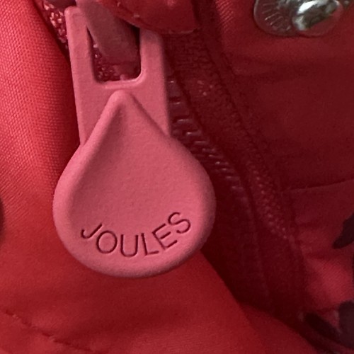 Joules Raincoat 4Y Girls Jacket Right As Rain Packable Dog Print Red - Picture 8 of 15