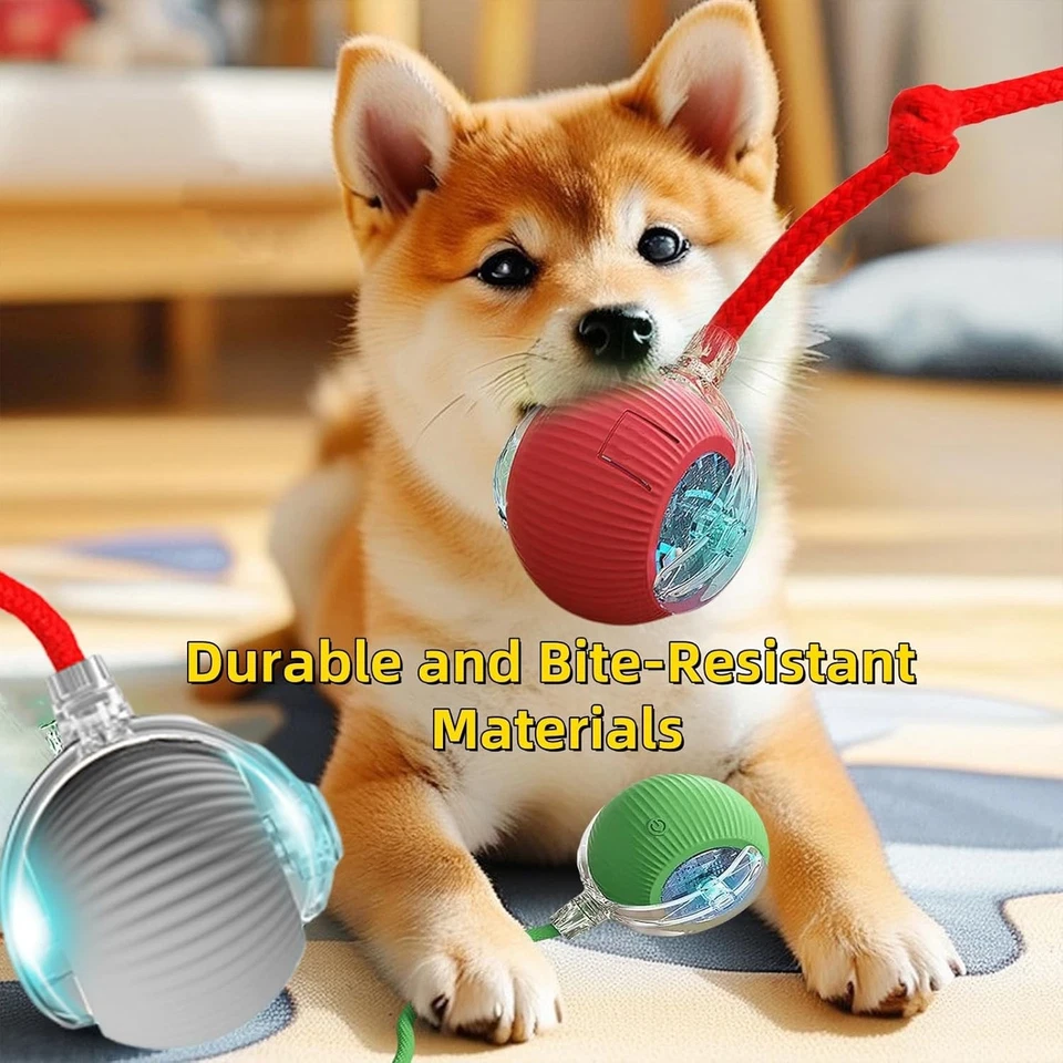 Automatic Rolling Ball Smart Cat Dog Toy Electric Pet Selfmoving Kitten Game Lot - Image 3 of 4