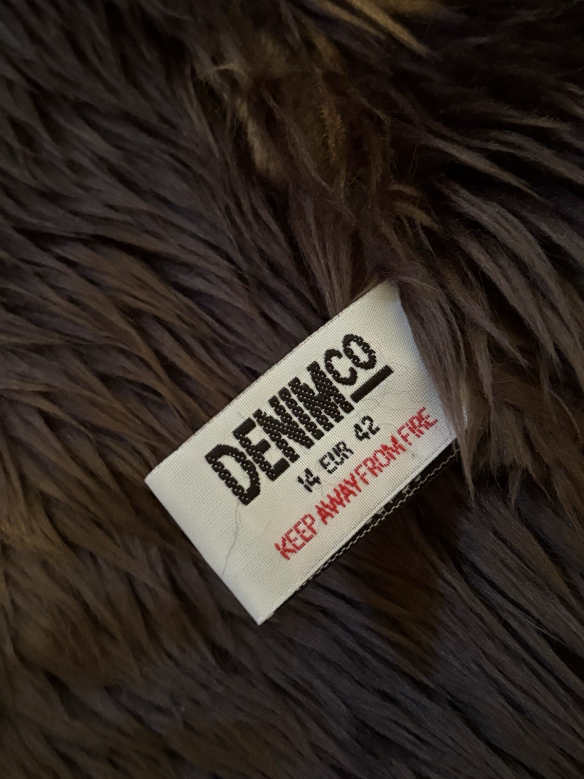 Vintage Y2K 2000s Faux Suede & Fur Brown Gilet/Vest Front Tie Size UK14 image 7