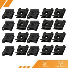 20pack Spring Steel Speed Fastener U Nut Clip Black for M5 ST4.8 Screw Bolt
