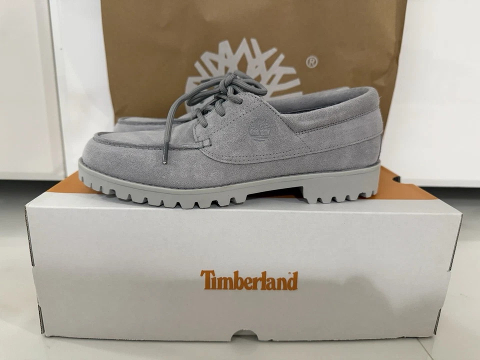 timberland 3 глаза классический зажим лодки туфли мужские замшевые серый - Изображение 4 из 4