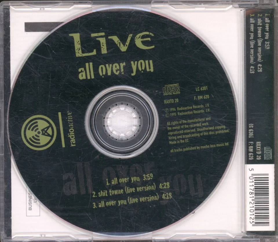 Live All Over You CD UK Radioactive 1995 Single RAXTD20 - Bild 2 von 2