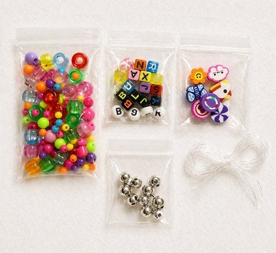 Kids Bracelet Making Kit Party Favor DIY Craft Set W/beads Letters Charms