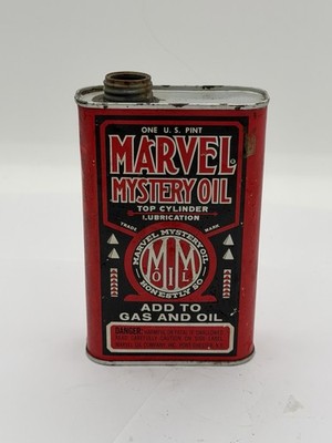 Vintage Marvel Mystery Oil Can Empty Tin 32 OZ Automotive Collectable USA