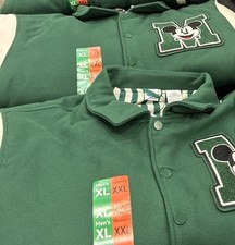 DISNEY VARSITY LETTERMAN JACKET  Men&rsquo;s XL Women&rsquo;s XXL Mickey Mouse Unisex Green