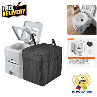 Lightweight RV Toilet with Pressurized Flush, Leak-Proof Design - 5.3 Gal Tank