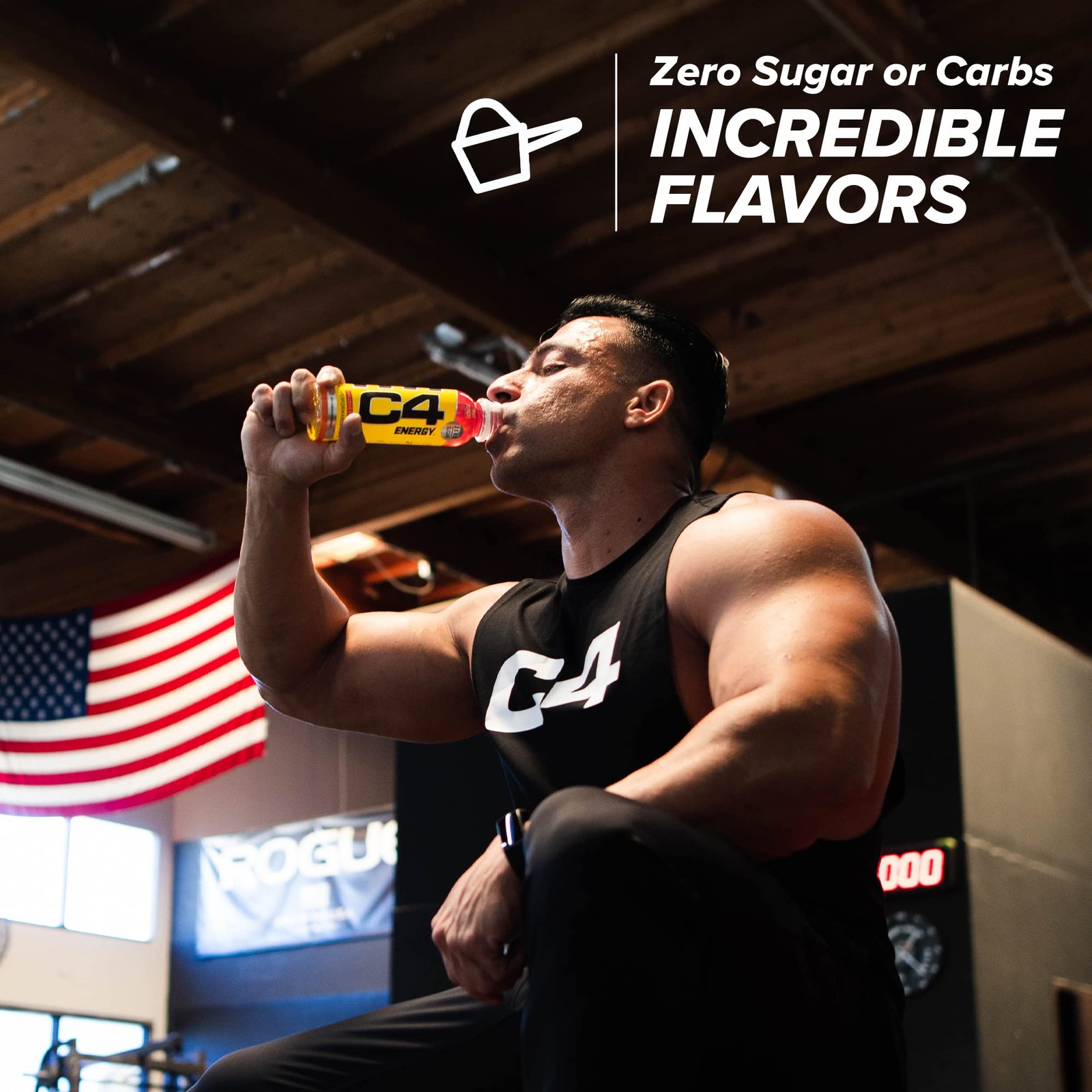 Cellucor C4 Energy Non-Carbonated Zero Sugar, Pre Workout Drink + Beta Alanine,