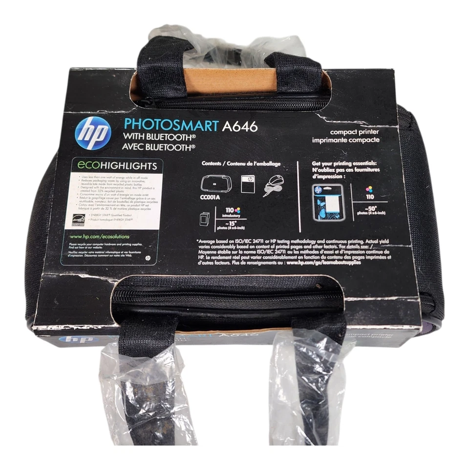 HP Photosmart A646 Digital Photo Inkjet Bluetooth Printer Touch screen Portable - Image 2 of 4