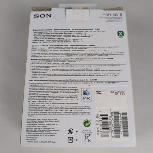 Sony Action Cam HDR-AS15 Built In Wi-Fi Open Box - Picture 2 of 10