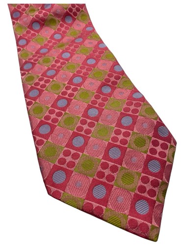 Ted Baker Mens Silk Neck Tie Pink Blue 60x3.75” - Picture 2 of 4