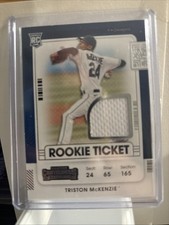 2021 Panini Contenders Triston McKenzie #RTJ-TM Rookie Ticket Jersey 