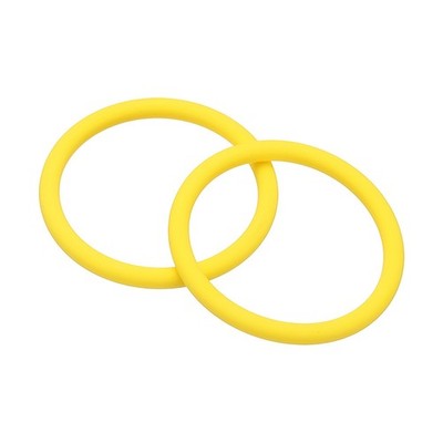 2pcs Silicone Bracelets Band, Sport Wristband Bracelet, Yellow