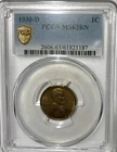 1930 D Lincoln Cent PCGS MS 63 BN