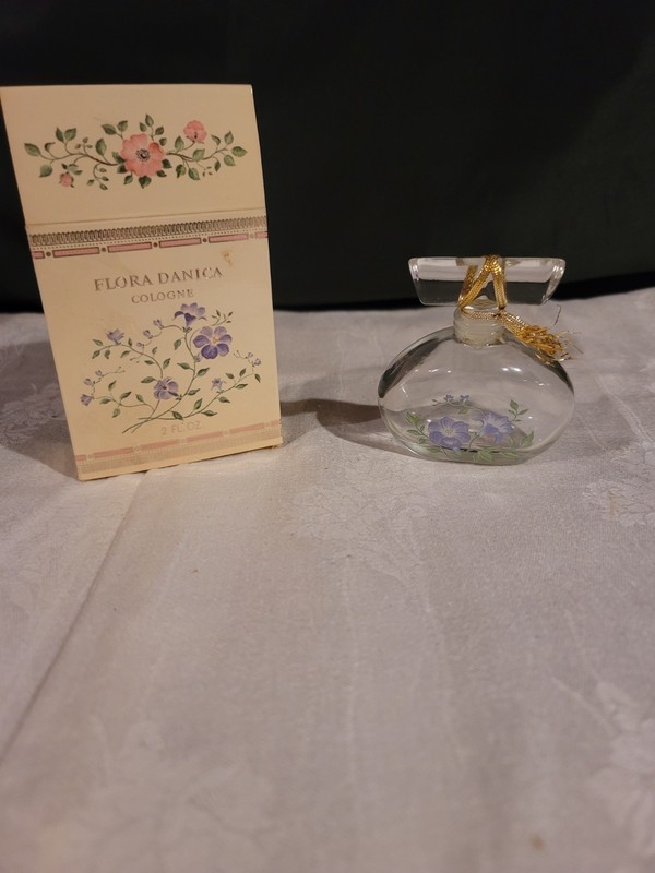 Flora Danica 2 oz. Empty Bottle and Box of Cologne