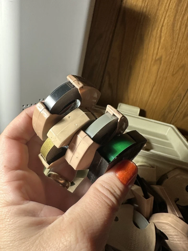 Vintage DYMO Labeling Kit & 32 Rolls Of Embossing Tape Organize Sort Tidy ID - Image 3 of 4