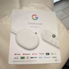 Google Chromecast with Google TV White Wi-Fi HDMI 2160p Google Assistant